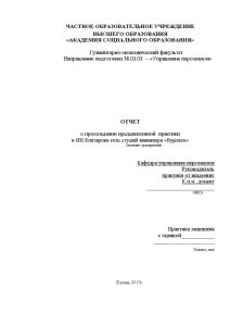 Отчёт по практике — Отчет по практике на примере ИП Елизарова сеть студий маникюра «Бурлеск» — 1