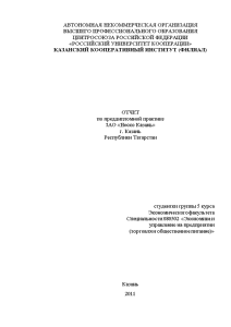 Отчёт по практике — Отчёт по практике в ЗАО «Неско Казань» — 1