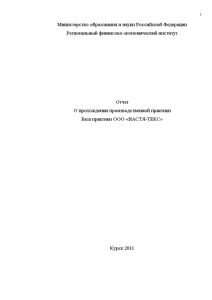 Отчёт по практике — Отчёт по практике в ООО Настятекс — 1