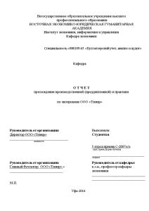 Отчёт по практике — Отчет по производственной практике по материалам ООО «Тимер» — 1