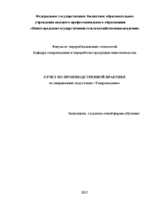 Отчёт по практике — Отчет по производственной практике (на примере супермаркета Бонапети, ООО «ФЛАГМАН») — 1