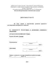 Дипломная — Анализ и перспективы развития правового регулирования материнского капитала — 1