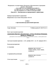 Отчёт по практике — Отчет по преддипломной практике, на тему: Стратегии оптимизации бизнес-структуры с учетом — 1