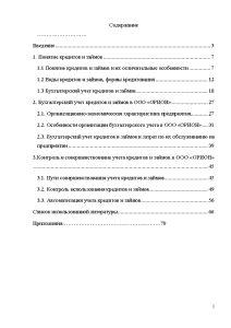 Учет кредитов, займов и контроль за их использованием в коммерческой организации — Дипломная работа #1302430 — Бухгалтерский учет, анализ и аудит — Академический Центр