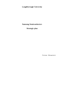 Курсовая — Samsung Semiconductors Strategic plan — 1