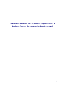 Дипломная — Innovation Avenues for Engineering Organisations A Business Process Re-engineering based approach (Kazan production — 1