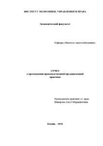 Отчёт по практике — Отчет о прохождении производственной преддипломной практики на предприятии ИП Фезич — 1