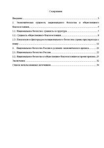 Курсовая работа: Национальное богатство страны