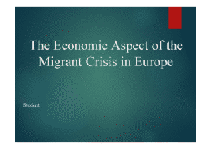 Презентация — The Economic Impact of the Migrant Crisis in Europe — 1