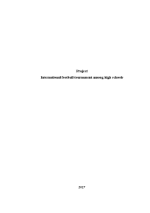 Контрольная — Mini Project: International football tournament among high schools — 1