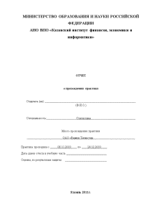 Отчёт по практике — Отчет по производственной практике на ОАО Вамин Татарстан — 1
