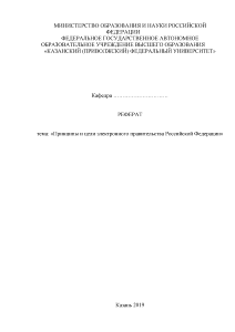 Реферат — Принципы и цели электронного правительства Российской Федерации — 1