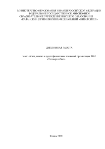 Дипломная — Учет, анализ и аудит финансовых вложений организации ПАО «Татэнергосбыт» — 1