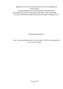 Дипломная — Анализ синдицированного кредитования в России на современном этапе (только 2 глава) — 1