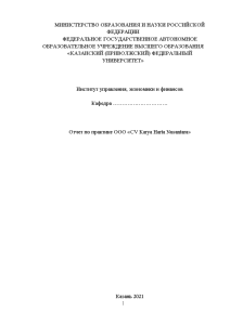 Отчёт по практике — Отчет по практике ООО «СV Karya Harta Nusantara» — 1