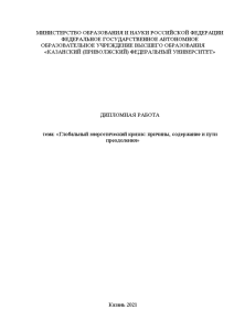 Дипломная — Глобальный энергетический кризис: причины, содержание и пути преодоления — 1