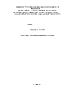 Курсовая — Аудит собственного капитала организации — 1