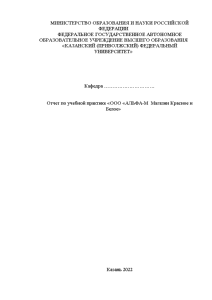 Отчёт по практике — Отчет по учебной практике «ООО «АЛЬФА-М Магазин Красное и Белое» — 1