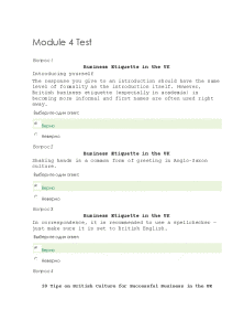 Тестовые вопросы — Тест по английскому языку Module 4 Test 