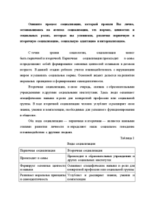 Контрольная — Опишите процесс социализации, который прошли Вы лично, останавливаясь на агентах социализации, тех нормах, — 1