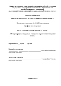 Дипломная — Международные трудовые стандарты и российское трудовое право — 1