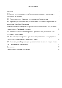 Курсовая работа: Особенности правового статуса беженцев и вынужденных переселенцев в Российской Федерации
