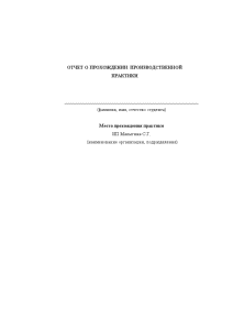 Отчёт по практике — Отчет по производственной практике на примере ИП Малыгина С.Г. магазин 