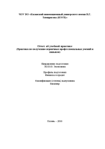 Отчёт по практике — Отчет по учебной практике на примере ООО 