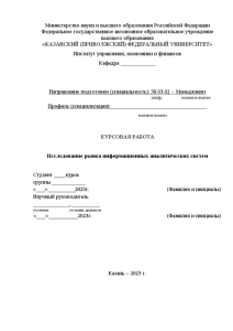 Курсовая — Исследование рынка информационных аналитических систем — 1