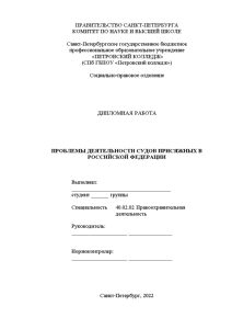 Дипломная — Проблемы деятельности судов присяжных в Российской Федерации — 1